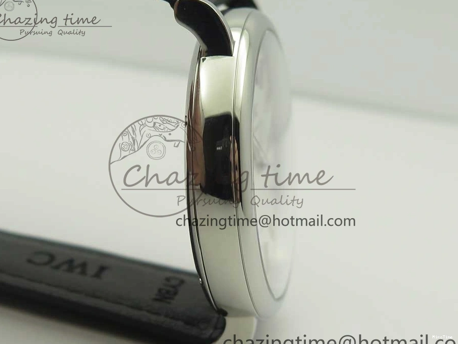 MIROTIME 0518 Supportive Portofino Automatic SS AF 1:1 Best Edition White Dial on Black Croco Leather Strap A 7184
